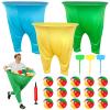 3 PCS Granny Pants Yard Game, Granny Pants Outdoor Party Game with 15 Bouncy Balls 3 Ground Stakes, Granny Pants Game for Group, Family Gatherings Birthday Party Gift, School Carnival Activitie view 1