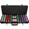 CGS Stylish Casino Royale Poker Chip Set, 500 Pieces, Multi-Color Clay Composite Chips, Black ABS Case, Monte Carlo Style, 14g Chips, for 2-10 Players view 1