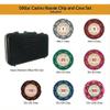 CGS Stylish Casino Royale Poker Chip Set, 500 Pieces, Multi-Color Clay Composite Chips, Black ABS Case, Monte Carlo Style, 14g Chips, for 2-10 Players view 2