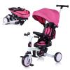 BABY JOY Kids Tricycle, 8-in-1 Folding Toddler Trike w/Push Handle, Removable & Adjustable Canopy, 5-Point Safety Harness, Rotatable Seat & Storage Pocket, Pushing Toddler Bike for 1-6 (Pink) view 1