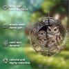 10 Inch Owl Wind Spinner, 3D Laser Cut Metal Hanging Kinetic Wind Rustproof Sculpture for Garden Yard Art Indoor Outdoor Window Porch Decor, Women Mom Wife Mothers Day Idea view 3