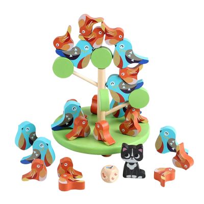 Balance Game, Wooden Stacking Bird Toys, Fun Educational Interactive Activity for Developing Fine Motor Skills for Indoor Play, Classroom, School, Family, Parties, or Learning Activities