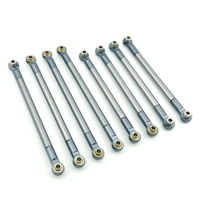 Rc Toys Accessories For MN For MN128 MN86 MN86S MN86K MN86KS G500 1/12 Metal Chassis Link Rod Tie Rod Linkage Suspension Link RC Crawler Parts(Titanium)