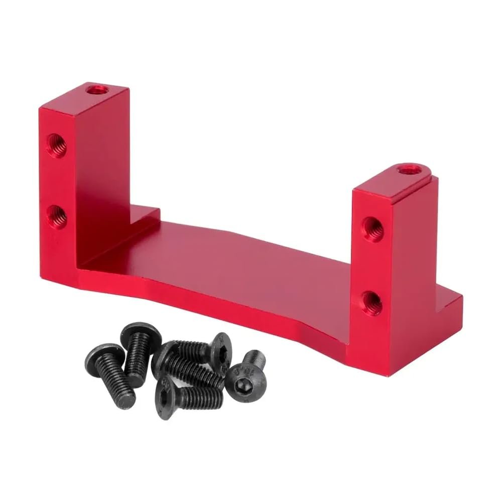 1PCS Aluminum Servo Mount Base Holder 54977 Compatible with 1 10 Scale RC Car Models Fits TT02 TT 02 Upgrade Parts and Accessories(Red)