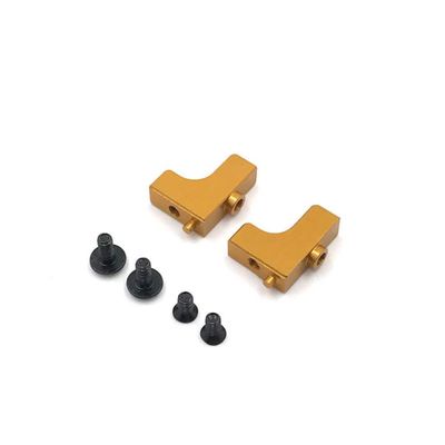 144001 144002 144010 124007 124016 124017 124018 124019 Metal Servo Mount Bracket Compatible with RC Car Steering Upgrade Compatible with Standard RC Models(Yellow)