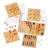 12x12cm Portable Wooden Game Set, Mini Chess, Checkers & Backgammon for Travel(Flying Chess) view 2