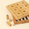 12x12cm Portable Wooden Game Set, Mini Chess, Checkers & Backgammon for Travel(Flying Chess) view 4