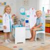 HONEY JOY Kids Wooden Doctor Play Set, Checkup Medical Office Center & Vet Clinic Station, CT Machine & Interactive Accessories, X-Ray, Toddler Pretend Hospital Playset Kit (Washing Blue) view 1