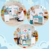 HONEY JOY Kids Wooden Doctor Play Set, Checkup Medical Office Center & Vet Clinic Station, CT Machine & Interactive Accessories, X-Ray, Toddler Pretend Hospital Playset Kit (Washing Blue) view 4