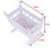 1:12 mini Miniature Wooden Crib Cradle Bed for Bad Room DIY Scene Small House Home Furniture Craft Model Figurine Building view 2