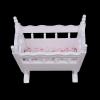 1:12 mini Miniature Wooden Crib Cradle Bed for Bad Room DIY Scene Small House Home Furniture Craft Model Figurine Building view 4