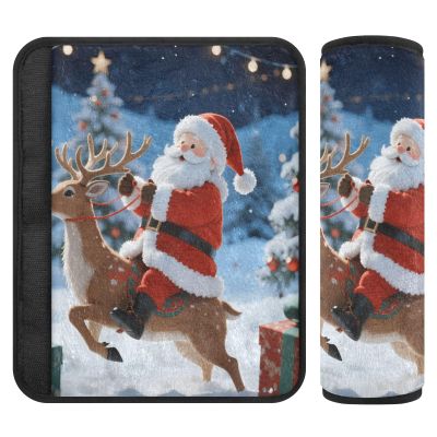 Nexawaveo Strap Covers (10"7.7") 3D Santa Blue Extra Wide Shoulder Pads for Car Seats Strollers Backpacks