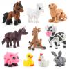 10 Pack 3D Printed Farm Animals Figurines, Realistic Cute 3D Printed Animal Toys for Kids Articulated Flexible Fidget Toys for Party Favors Birthday Gift Classroom Rewards Home Office Desk Decor view 1