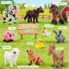 10 Pack 3D Printed Farm Animals Figurines, Realistic Cute 3D Printed Animal Toys for Kids Articulated Flexible Fidget Toys for Party Favors Birthday Gift Classroom Rewards Home Office Desk Decor view 2