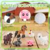 10 Pack 3D Printed Farm Animals Figurines, Realistic Cute 3D Printed Animal Toys for Kids Articulated Flexible Fidget Toys for Party Favors Birthday Gift Classroom Rewards Home Office Desk Decor view 3
