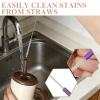 2pcs Cup Lid Cleaning Brush Set Multifunctional Bottle Cleaning Tools Portable Gap Cleaner Kit Straw Brush Washable Coffee Cups Brushes for Baby Bottle Water Cups Tumbler Drinking Glass Teapot Spout view 4