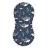 WIFIU Sharks Fish Seaweed Bubbles Ocean Baby Muslin Burp Cloths for Newborn Boys Girls, 4 Layer Cotton Soft Absorbent Baby Burping Washcloths 2 Pack view 1