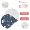 WIFIU Sharks Fish Seaweed Bubbles Ocean Baby Muslin Burp Cloths for Newborn Boys Girls, 4 Layer Cotton Soft Absorbent Baby Burping Washcloths 2 Pack view 2
