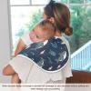 WIFIU Sharks Fish Seaweed Bubbles Ocean Baby Muslin Burp Cloths for Newborn Boys Girls, 4 Layer Cotton Soft Absorbent Baby Burping Washcloths 2 Pack view 4