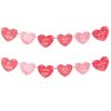 2 Pack Red Heart Banner Garland Valentines Day Decorations Hanging Valentine's Day Banners for Wall, for Pre-Strung Romantic Heart Bunting for Anniversary Wedding Engagement Party Decorations Supplies view 1