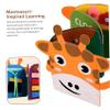 Tsawntd Busy Book Backpack Educational Felt Montessori Busy Board Shape & Color Cognitive Cute Giraffe Toddler Sensory Toys for Boys Girls view 2