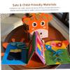 Tsawntd Busy Book Backpack Educational Felt Montessori Busy Board Shape & Color Cognitive Cute Giraffe Toddler Sensory Toys for Boys Girls view 3