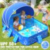 2026 Kiddie Pool with Canopy,Baby Swimming Pool for Toddler,Non-Inflatable Portable Pool for Kids,Foldable Toddler Pool with Shade,Kiddie Pool for Backyard,Pop Up Baby Beach Pool 53''40''33'' view 2