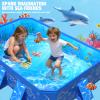 2026 Kiddie Pool with Canopy,Baby Swimming Pool for Toddler,Non-Inflatable Portable Pool for Kids,Foldable Toddler Pool with Shade,Kiddie Pool for Backyard,Pop Up Baby Beach Pool 53''40''33'' view 4