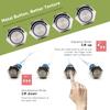 Escape The Room 4 Colors Metal Button Props Press Buttons in Order or in The Same Time to Unlock Control 12V Magnet Lock for Exit Room Game (with Audio, 12 Metal Buttons) view 4