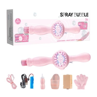 Smoke Bubble Machine, Rechargeable Puffpop Bubble Maker, Magic Bubbles Wand, Colorful Lights & Music, Ideal for Outdoor Entertainment Parks Beaches Picnics Fun Time