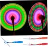 3Pcs Spinning Light up Toy, Safe & Fun LED Light up Spinning Wand with Music, Plastic Windmill for Kids Birthday Party Favors, Random Color Toys Toy view 3
