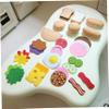 28PCS/Set Felt Play Food Hamburger Sandwich Stacking Toy with Beef Steak Vegetables Pretend Play Food for Kids Kitchen Kids Pretend view 4