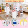 HONEY JOY Kids Wooden Doctor Play Set, Checkup Medical Office Center & Vet Clinic Station, CT Machine & Interactive Accessories, X-Ray, Toddler Pretend Hospital Playset Kit (Washing Pink) view 4