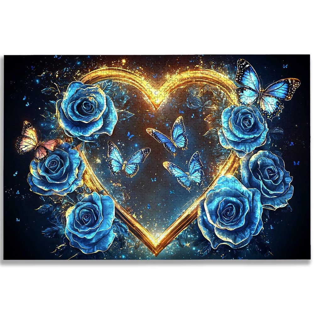 Wooden Puzzles for Adults 4000 Pieces, Rose Jigsaw Puzzle 4000 Pieces, Love Puzzles for Adults, Impossible Challenging Puzzle for Family/Friends, Perfect for Game Nights, Home Decor, Gifts, -2365