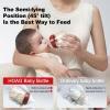 Anti-Colic Baby Bottles, 5 oz PPSU Natural Slow Flow Baby Bottle with Breast-Like Nipple, Wide Neck BPA Free Baby Bottles for Babies, with 1 SS Newborn Flow Nipples view 3