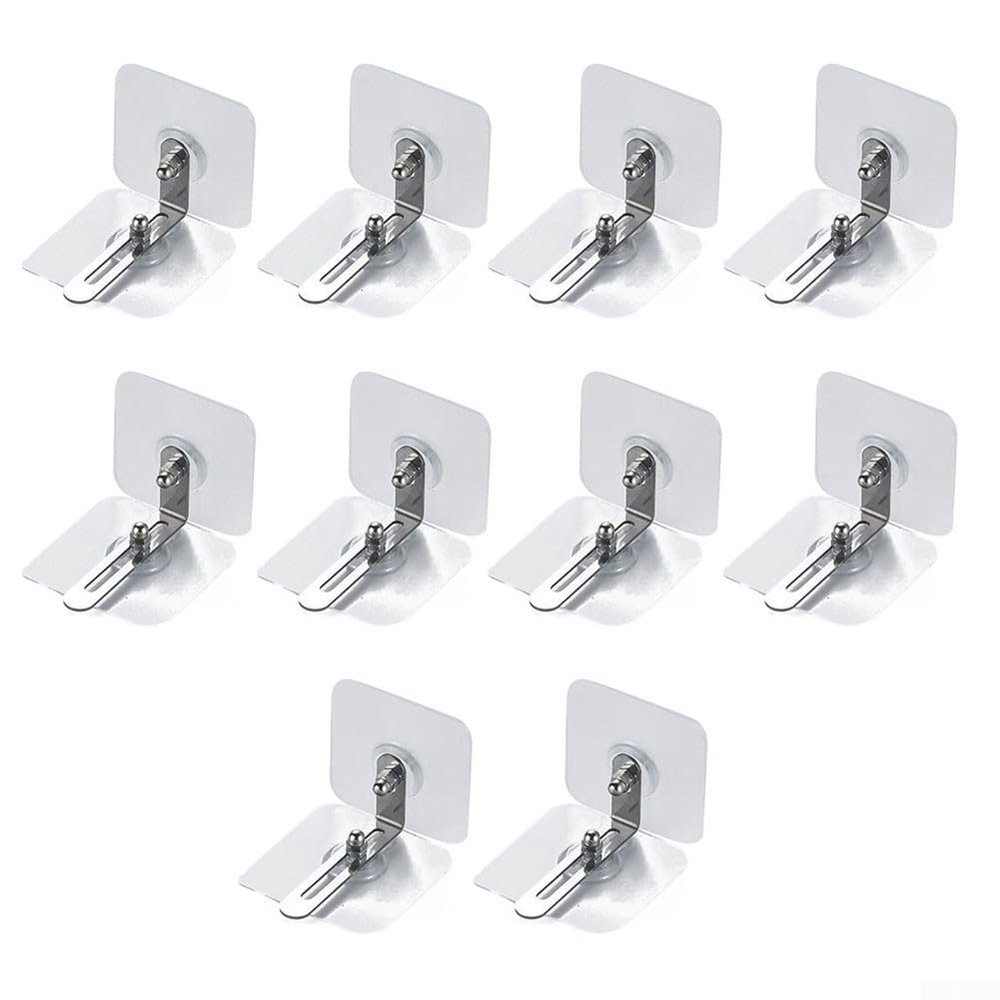 10 Pack Furniture Wall Anchor Kit, Anti Tip Furniture Straps, Stainless Steel & Plastic For Securing TV Stands, Bookcases & Wardrobes(L)