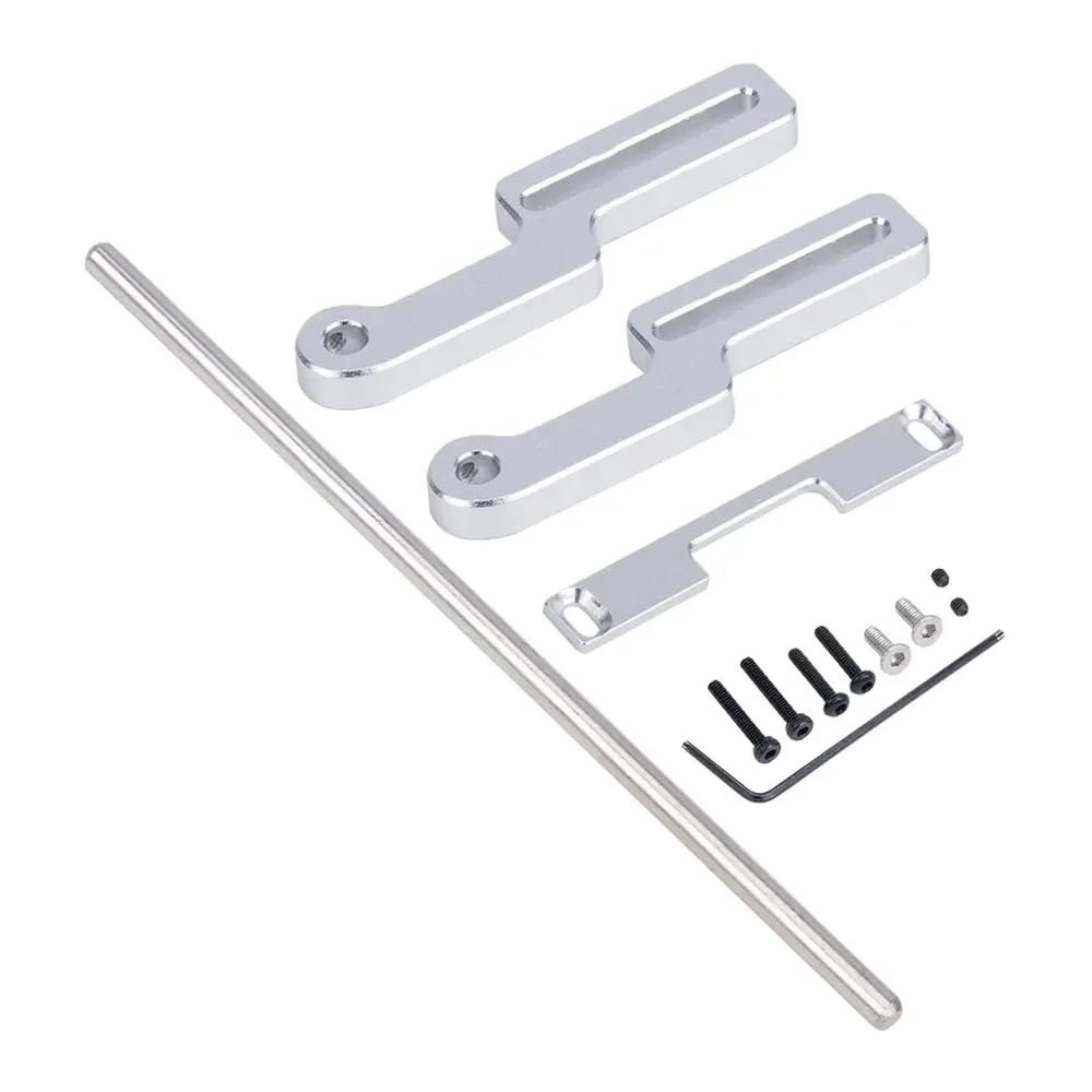 1/18 RC Crawler Car Aluminum Front Bumper Compatible with Style Off Road Vehicle Accessories Parts(Silver)