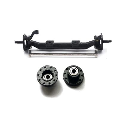 1/24 RC Heavy Truck Metal Front Bridge Model Trailer Dump Truck Metal Non-Powered Front Axle confident(Unpowered front axle)