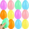 Barblog 12 Pcs 5 Inch/ 6 Inch/ 8 Inch Plastic Easter Eggs Fillable Assorted Macarons Eggs Large Empty Egg for Easter Filling Treats, Gift Baskets or Egg Hunt Dcor (Macarons 5 Inch ) view 1