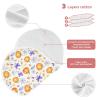 WIFIU Pumpkins Spiders Bows Stars Baby Muslin Burp Cloths for Newborn Boys Girls, 4 Layer Cotton Soft Absorbent Baby Burping Washcloths 1 Pack view 2