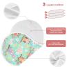 WIFIU Owl Floral Branch Tea Cup Baby Muslin Burp Cloths for Newborn Boys Girls, 4 Layer Cotton Soft Absorbent Baby Burping Washcloths 1 Pack view 2