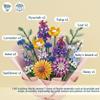 Artificial Botanical Flower Bouquet Building Blocks Set, 1183Pcs DIY Wildflower & Tropical Flower, Home Office Desk Decor, Gift for 14+ Girls Women Teens Birthday Mother's Day Christmas Anniversary view 3