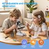 115 Pcs Microscope Science Kit for Kids with 100X-1200X Magnification,Equiped with Prepared and DIY Blank Slides Microscope for Beginner Boys Girls view 2