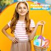 Barblog 21 Pcs 4.5 Inches Plastic Easter Eggs Fillable Easter Egg Large Empty Transparent Colorful Bright Eggs for Easter Hunt, Easter Basket Stuffers, 7 Colors view 4