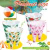 LaRandom 32 Pcs Granny Pants Yard Game, Summer Beach Game with 4 Oversized Pants & 24 Balls & 4 Pumps, Giant Outdoor Tossing for Family Reunion Backyard Carnival Party Gathering(Hawaii) view 2
