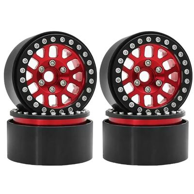 4pcs 1.9 Inch Metal Beadlock Wheel Rims Compatible with 1 10 Scale Rc Crawler Cars Fits Gen8 Vs4 10 and Similar Models(E)