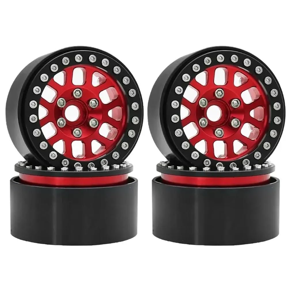 4pcs 1.9 Inch Metal Beadlock Wheel Rims Compatible with 1 10 Scale Rc Crawler Cars Fits Gen8 Vs4 10 and Similar Models(E)