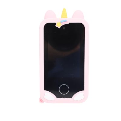 Qiilu Kids Smart Phone, Toddler Learning Toys for Boys and Girls Age 3-10 with 2.8 Inch Touchscreen Dual Cameras Games Music Player 32GB Memory Card (Pink)