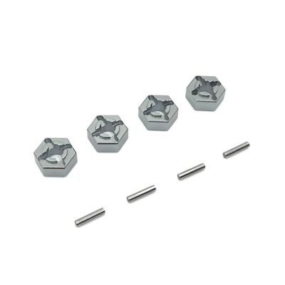 12mm Metal Wheel Hex Hub Adapter Compatible with 1 16 Scale RC Cars Models 16101 16102 16103 16104 16106 16201 Upgrade Parts(Grey)
