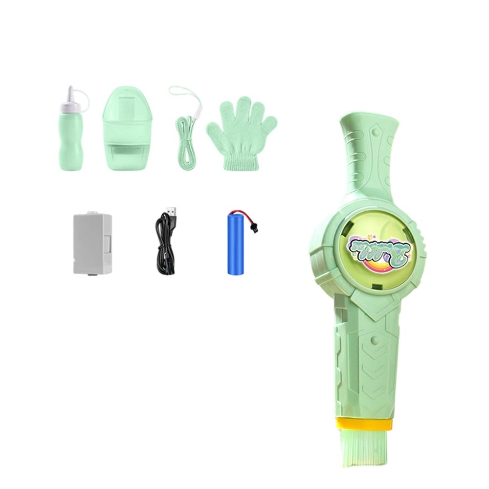 Puffpop Bubble Maker, Rechargeable Bubble Blower Machine with Gloves, Elastic Bubbles Fog Wand, Colorful Lights & Music, Bubbles Fog Game for Parties, Beaches Summer